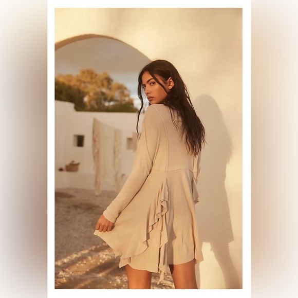 Free People FP Beach Palm Tunic Mini Dress in Storm Cloud NWOT - Picture 9 of 10